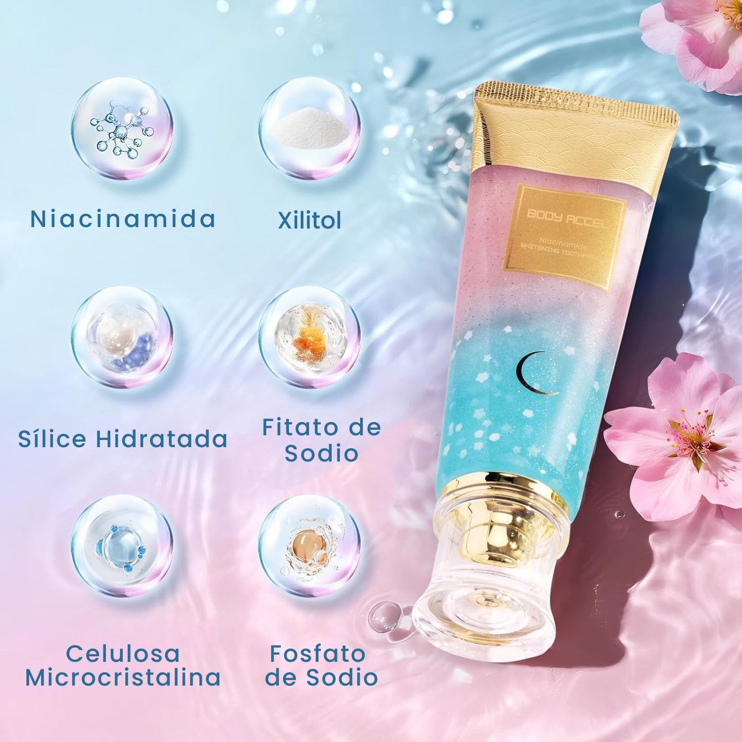 BodyAccel Pasta Blanqueadora Natural – Fórmula Suave con Niacinamida