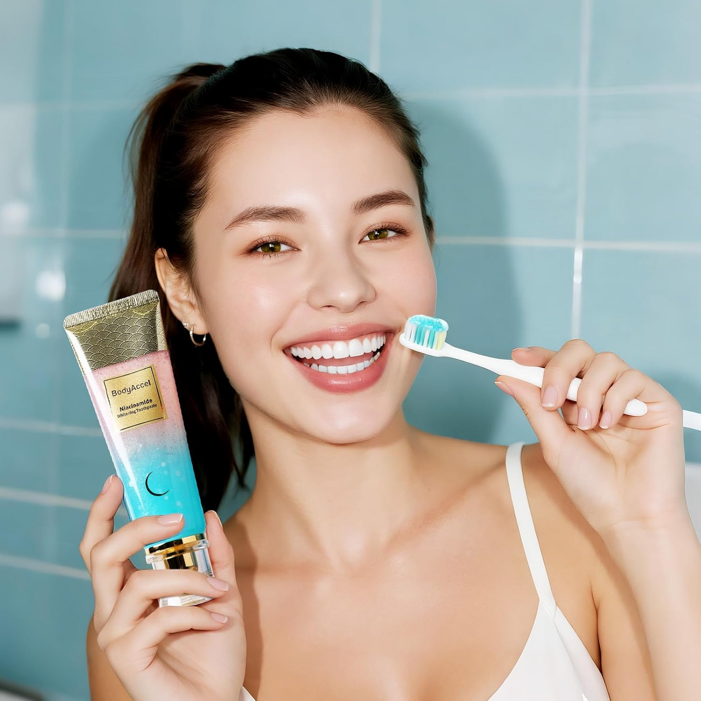 BodyAccel Pasta Blanqueadora Natural – Fórmula Suave con Niacinamida