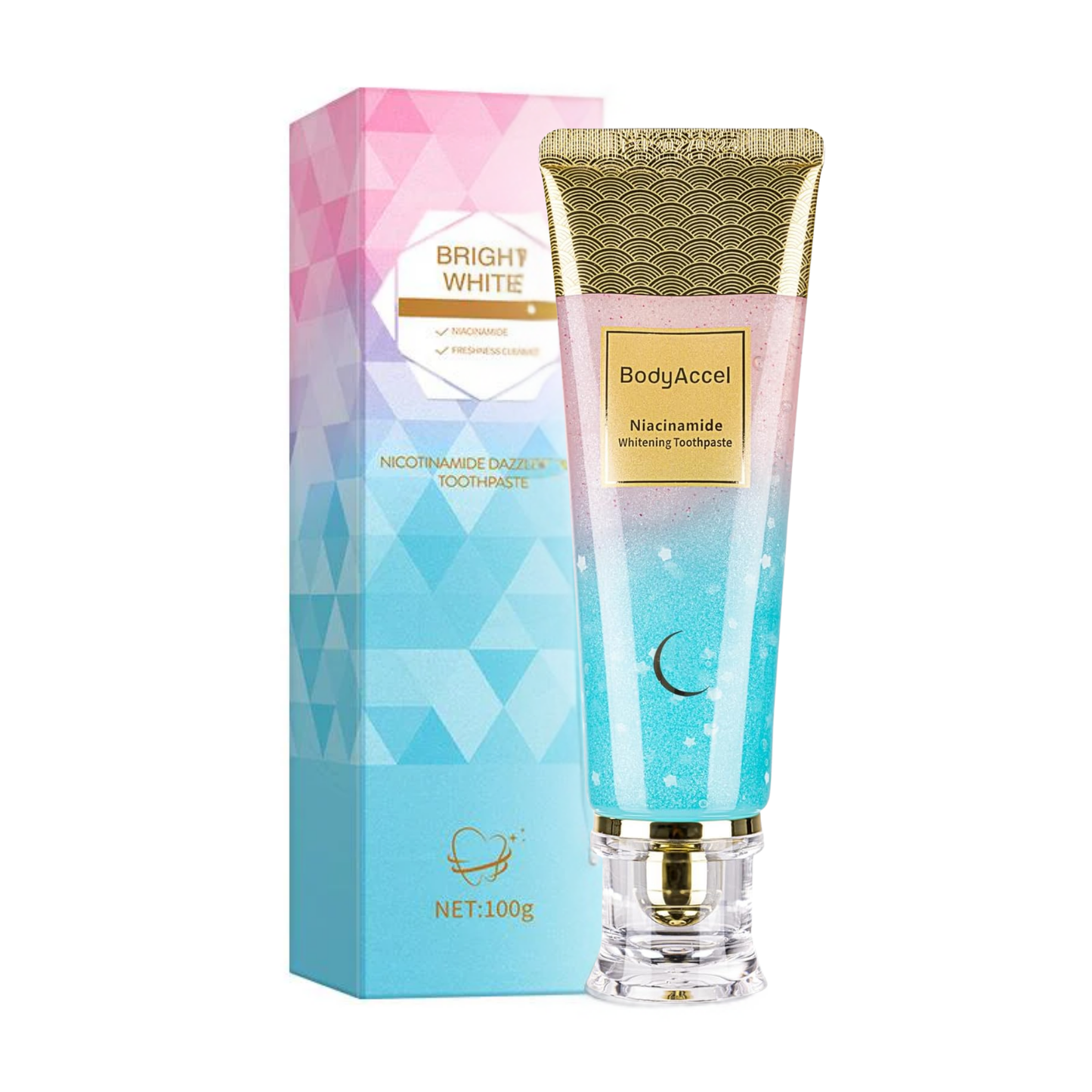 BodyAccel Pasta Blanqueadora Natural – Fórmula Suave con Niacinamida